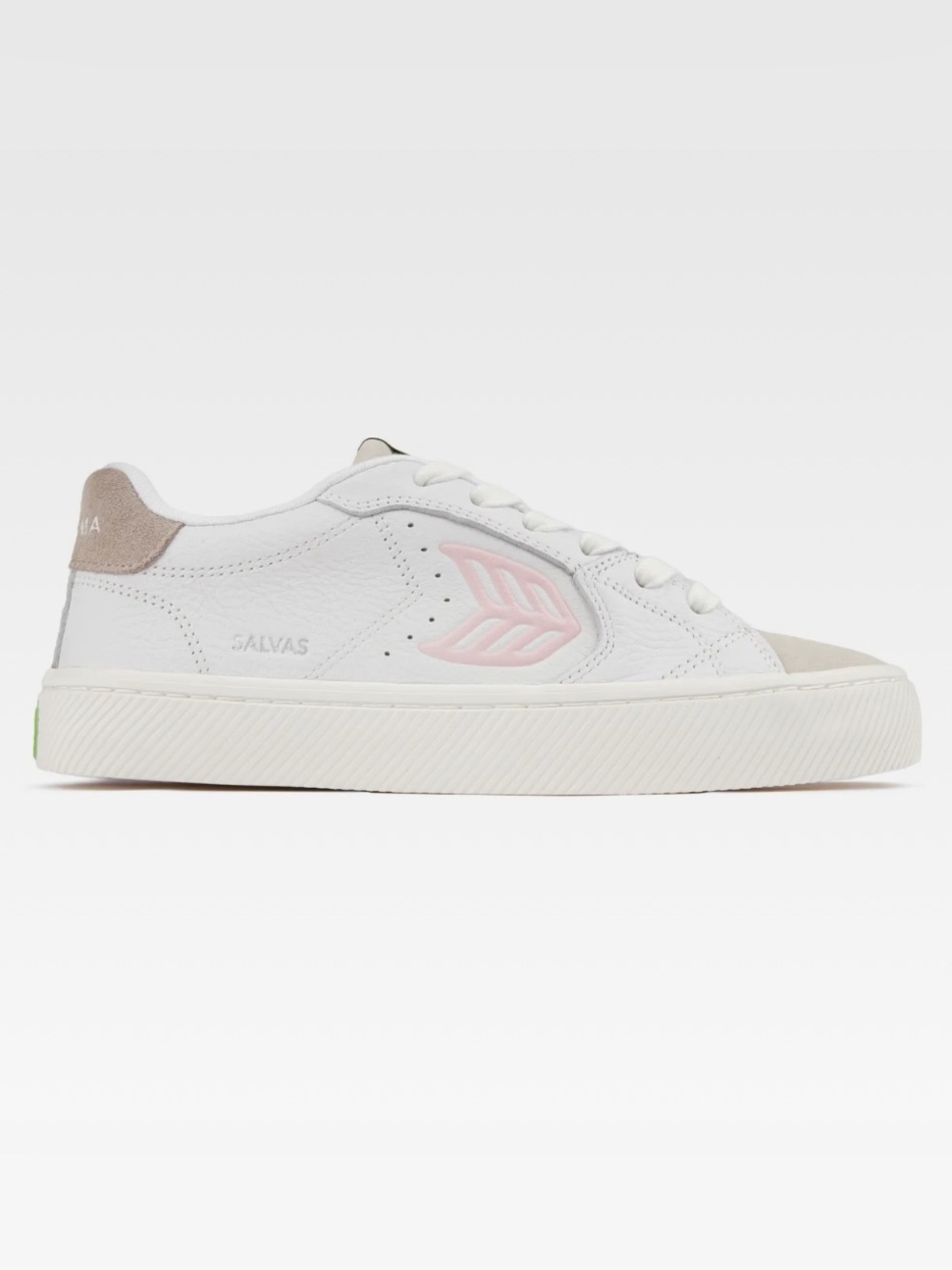 CARIUMA SALVAS - White Leather Shifting Sand Logo Sneaker